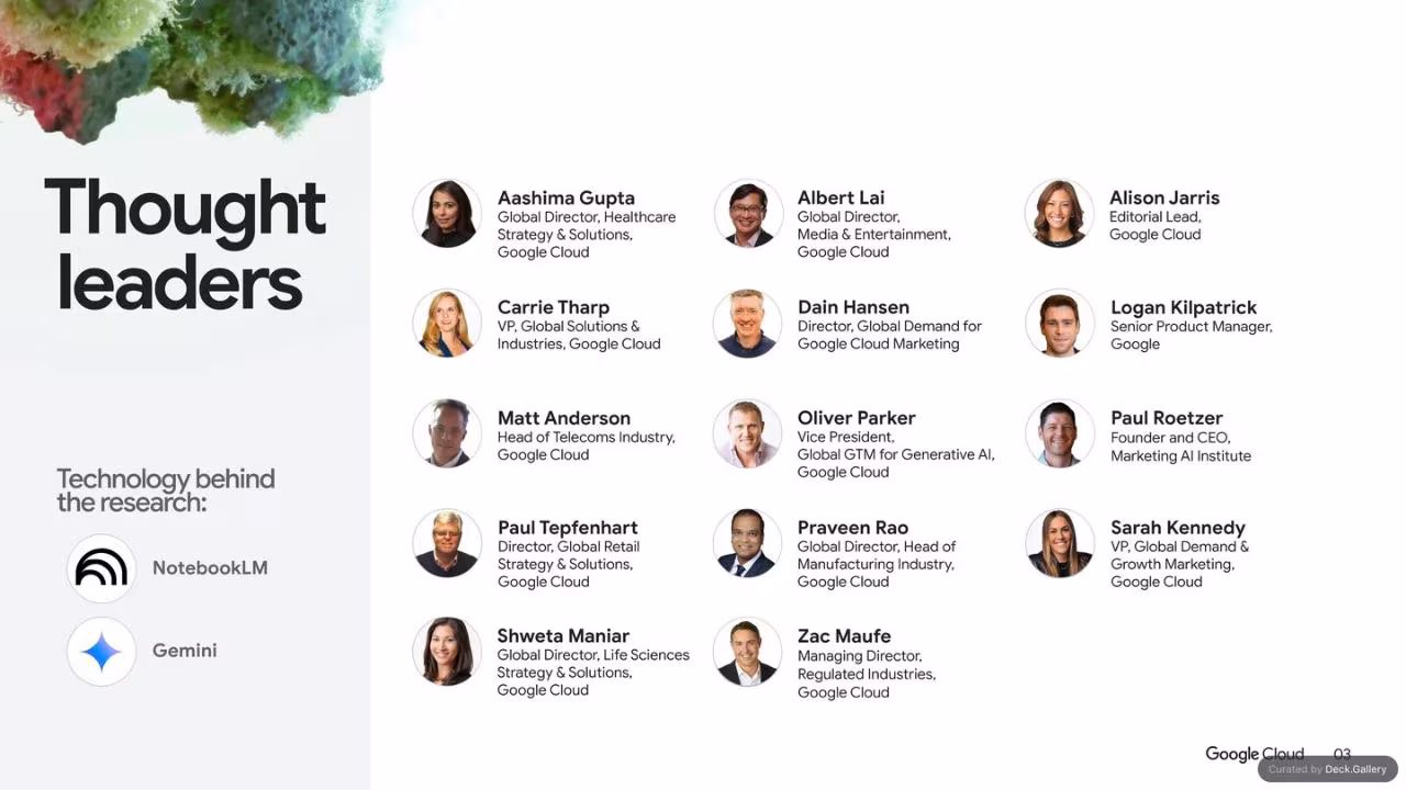 Google Cloud: AI Business Trends 2025, slide 3
