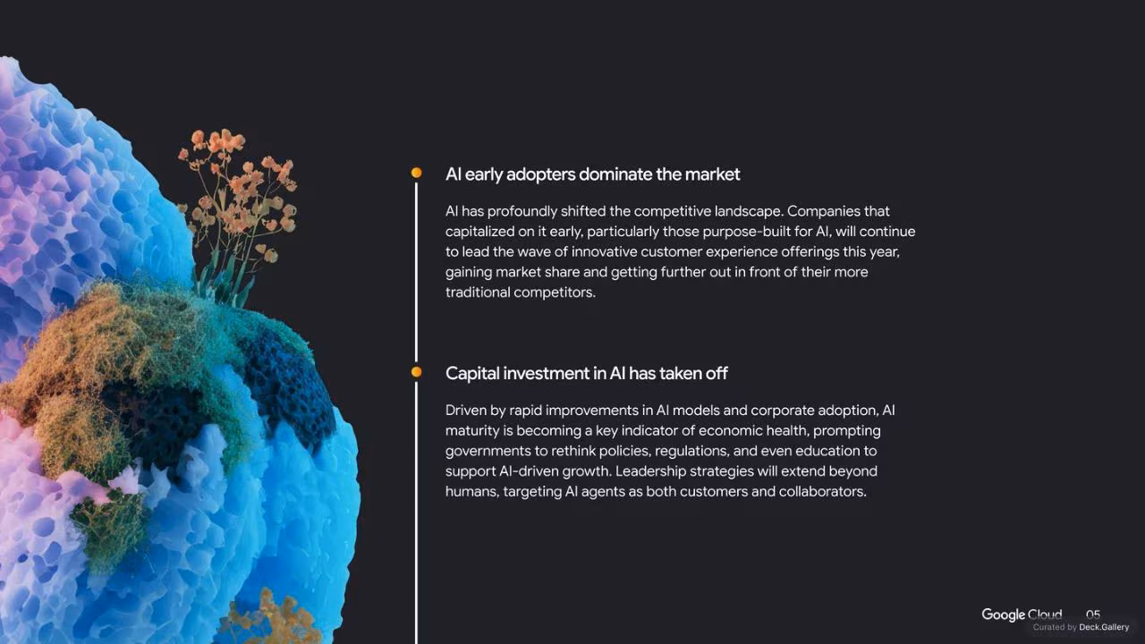 Google Cloud: AI Business Trends 2025, slide 5