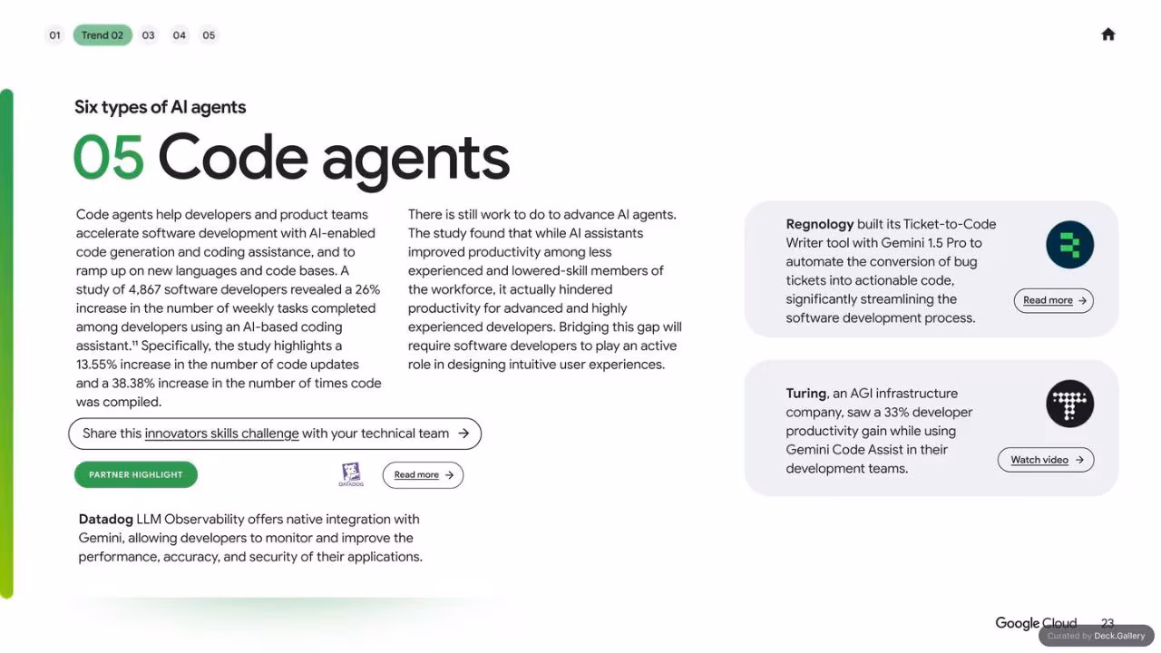Google Cloud: AI Business Trends 2025, slide 23
