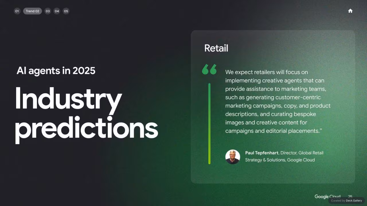 Google Cloud: AI Business Trends 2025, slide 25