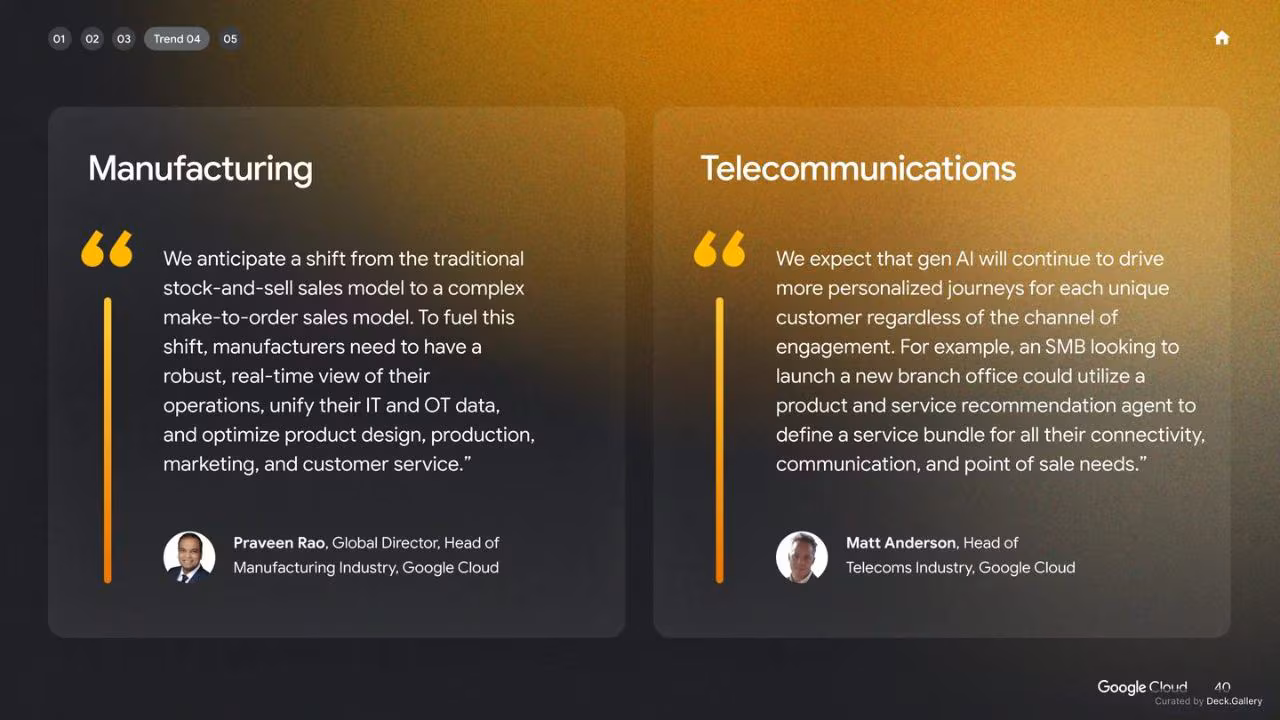 Google Cloud: AI Business Trends 2025, slide 40