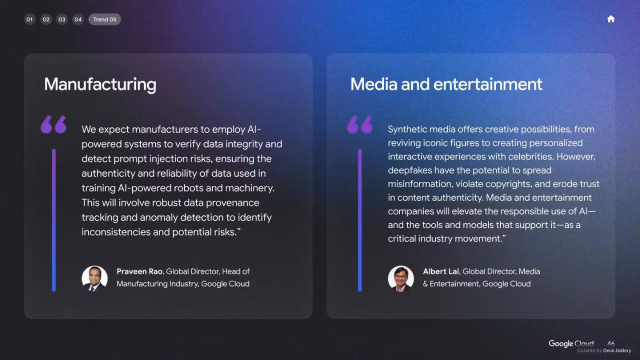 Google Cloud: AI Business Trends 2025, slide 46