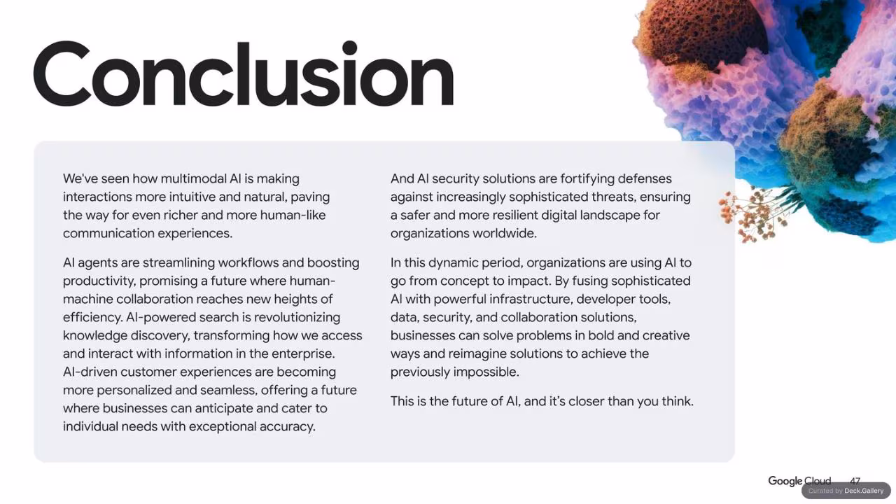 Google Cloud: AI Business Trends 2025, slide 47