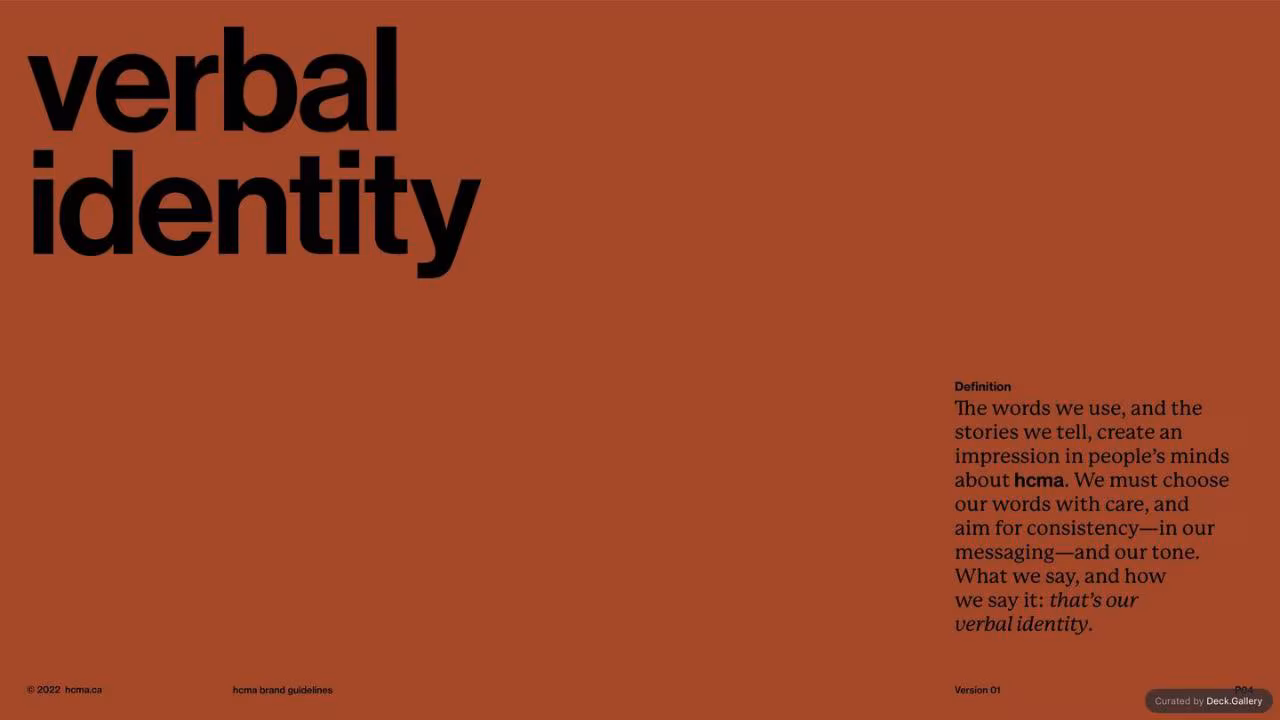 HCMA Brand Guidelines, slide 4
