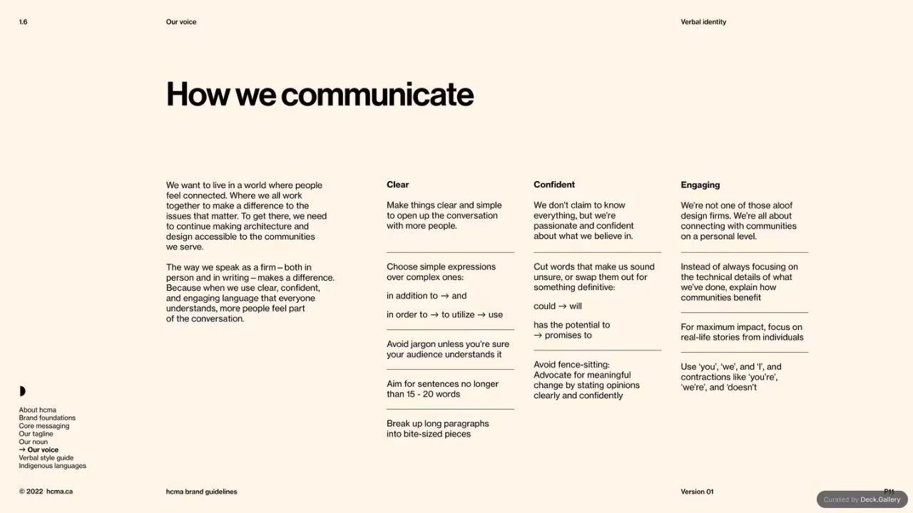 HCMA Brand Guidelines, slide 11