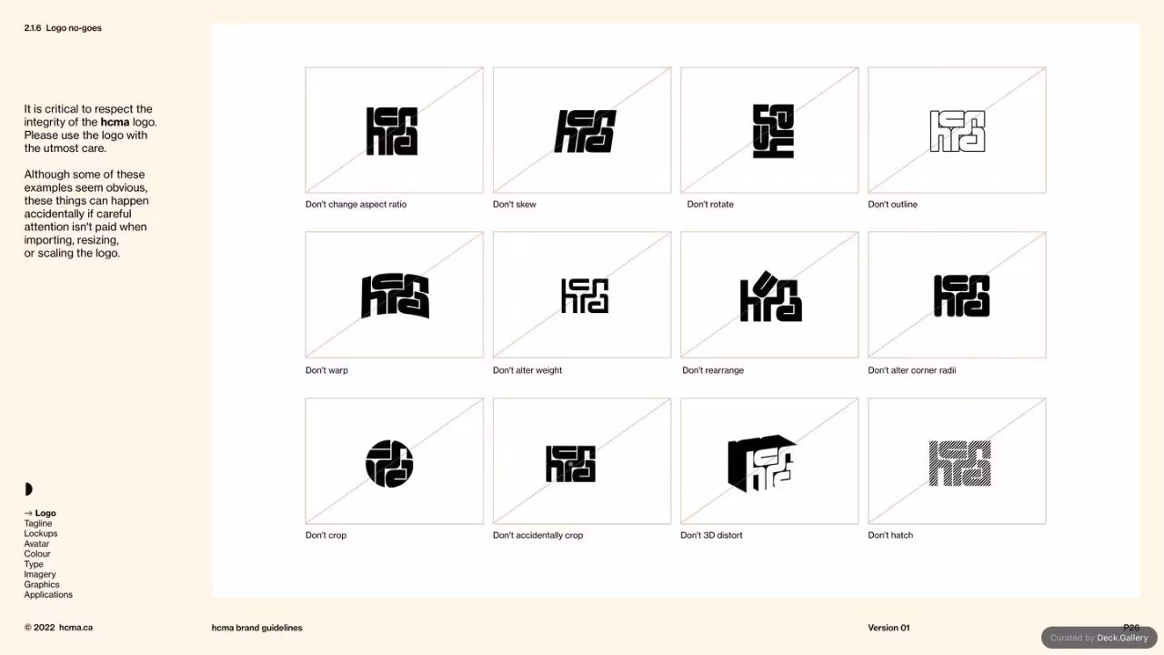 HCMA Brand Guidelines, slide 26