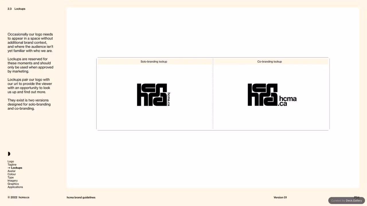 HCMA Brand Guidelines, slide 34