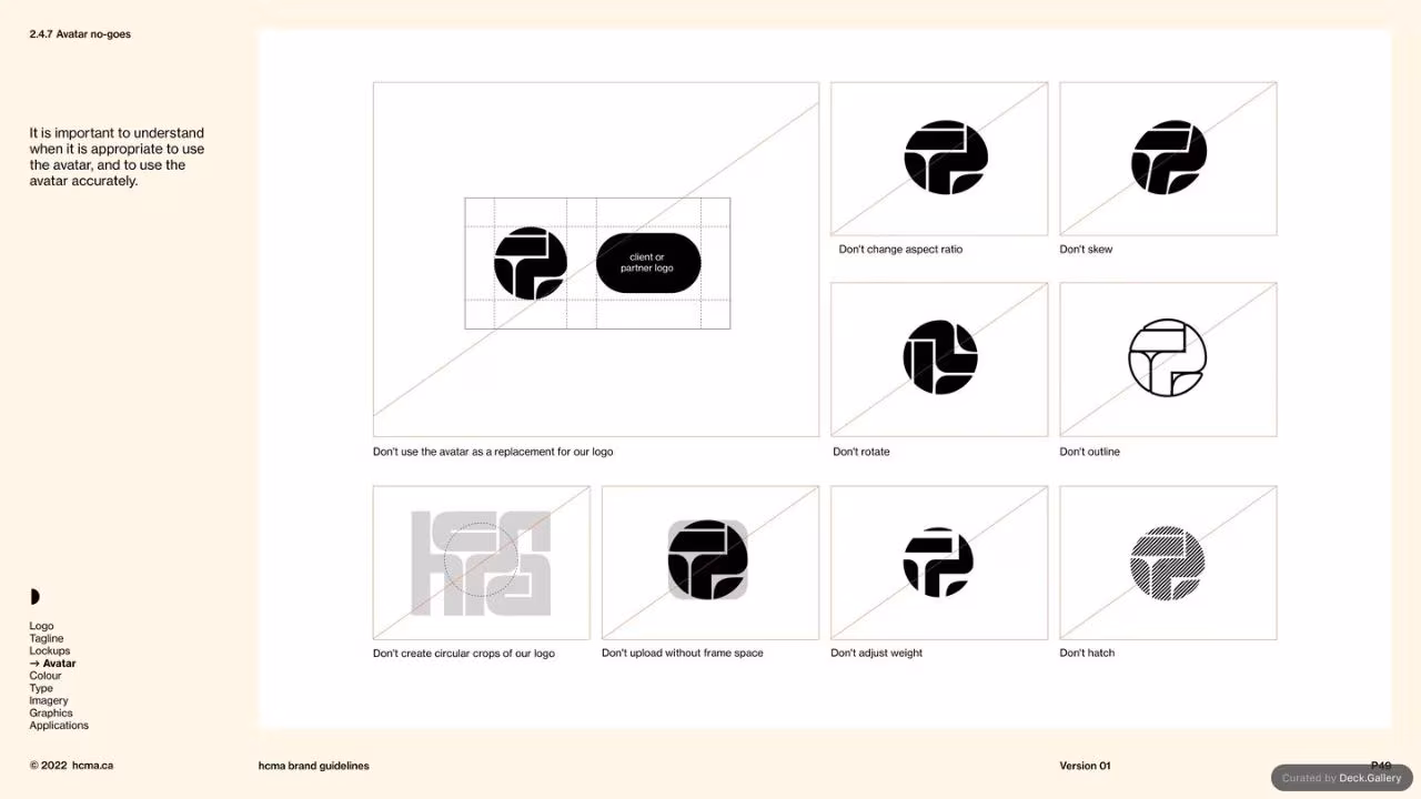 HCMA Brand Guidelines, slide 49