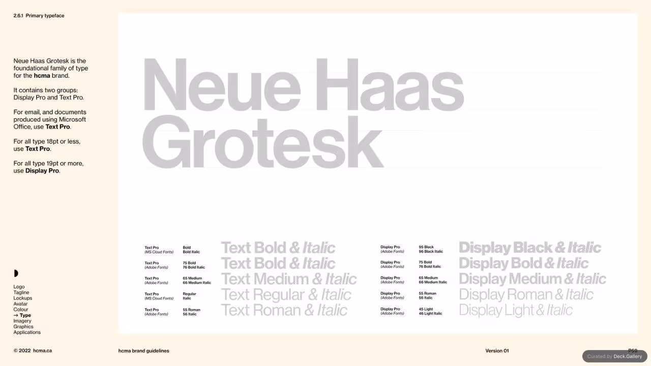 HCMA Brand Guidelines, slide 59