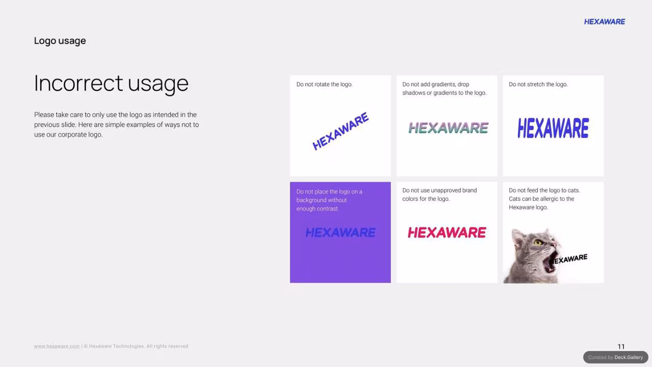 Hexaware Brand Guidelines 2024, slide 11