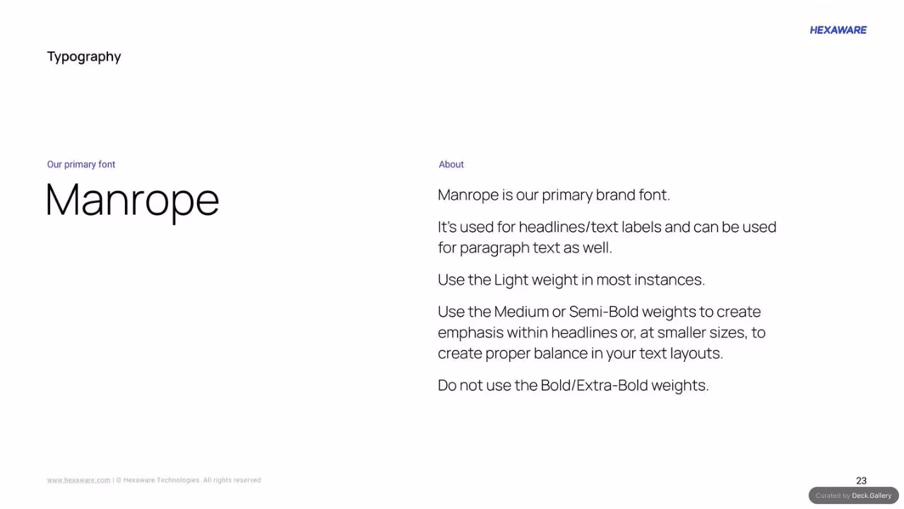 Hexaware Brand Guidelines 2024, slide 23