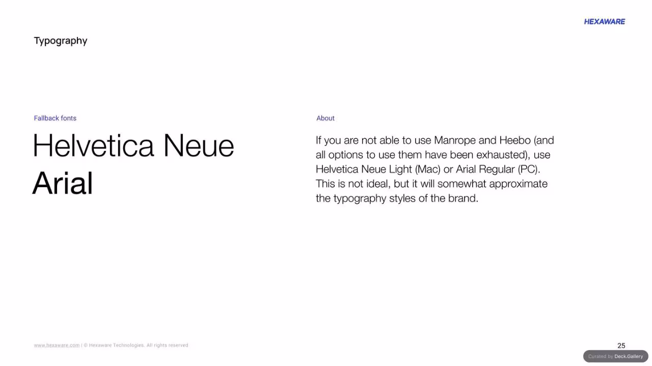 Hexaware Brand Guidelines 2024, slide 25