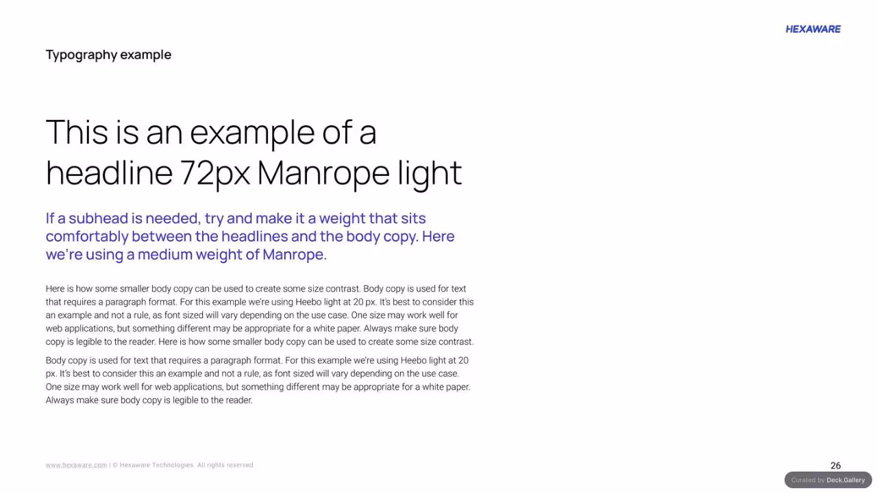 Hexaware Brand Guidelines 2024, slide 26