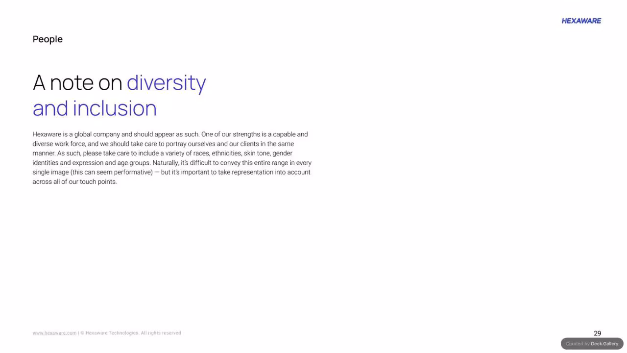 Hexaware Brand Guidelines 2024, slide 29