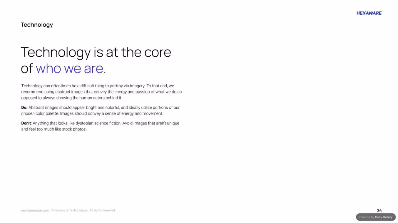 Hexaware Brand Guidelines 2024, slide 36
