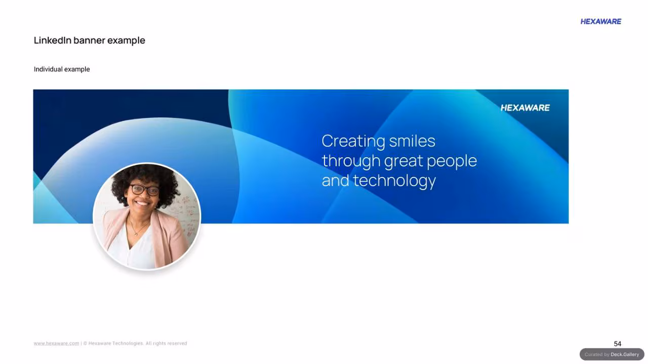 Hexaware Brand Guidelines 2024, slide 54
