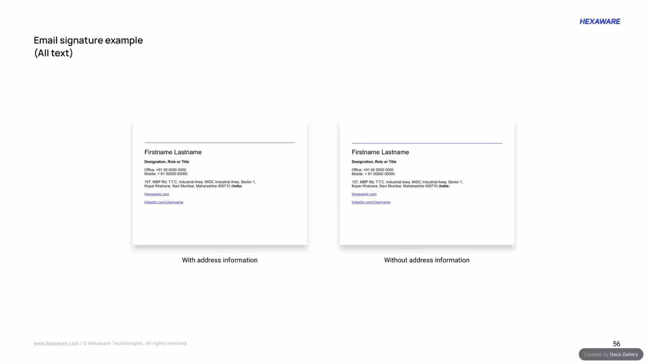 Hexaware Brand Guidelines 2024, slide 56