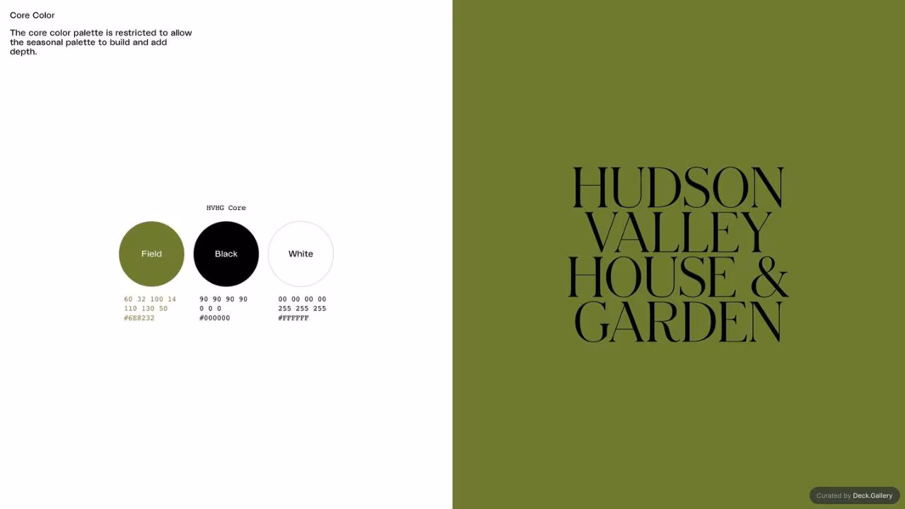 Hudson Valley House & Garden Brand Guidelines 2019, slide 22
