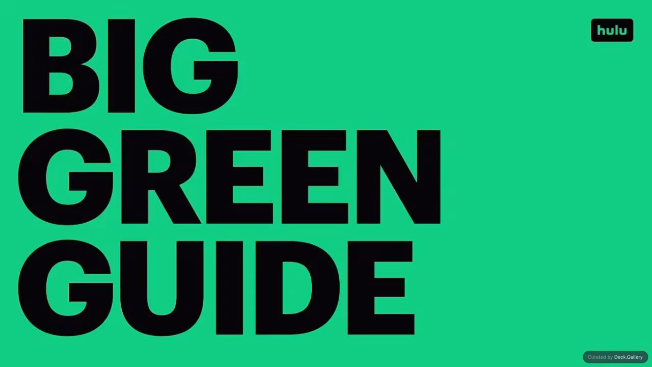 Hulu Brand Guidelines 2024