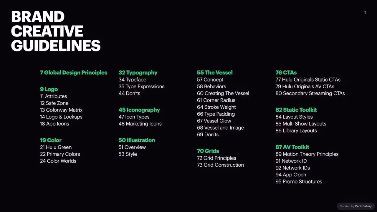 Hulu Brand Guidelines 2024, slide 3