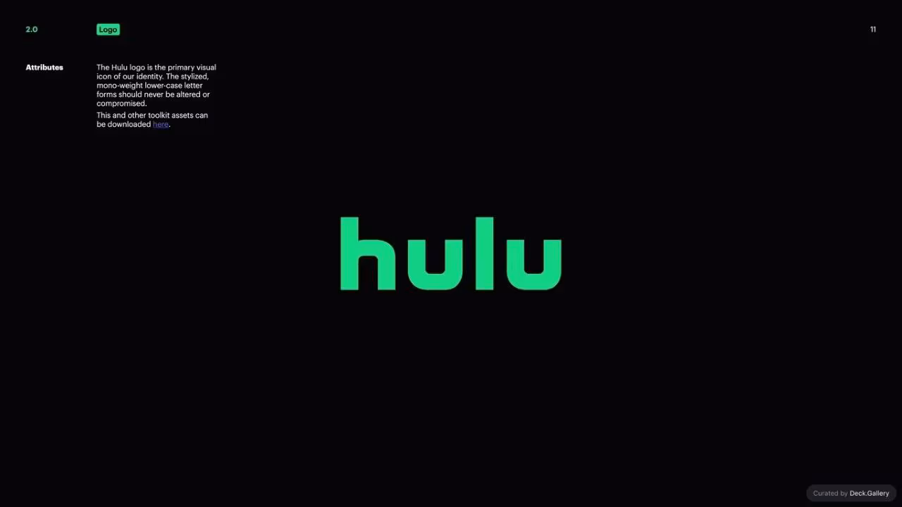 Hulu Brand Guidelines 2024, slide 11