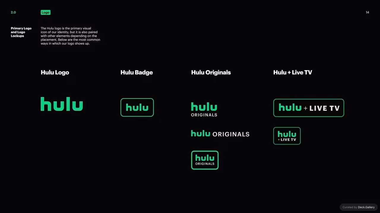 Hulu Brand Guidelines 2024, slide 14