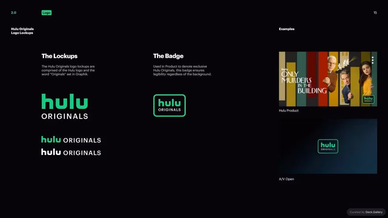 Hulu Brand Guidelines 2024, slide 15
