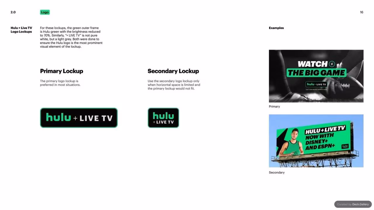 Hulu Brand Guidelines 2024, slide 16