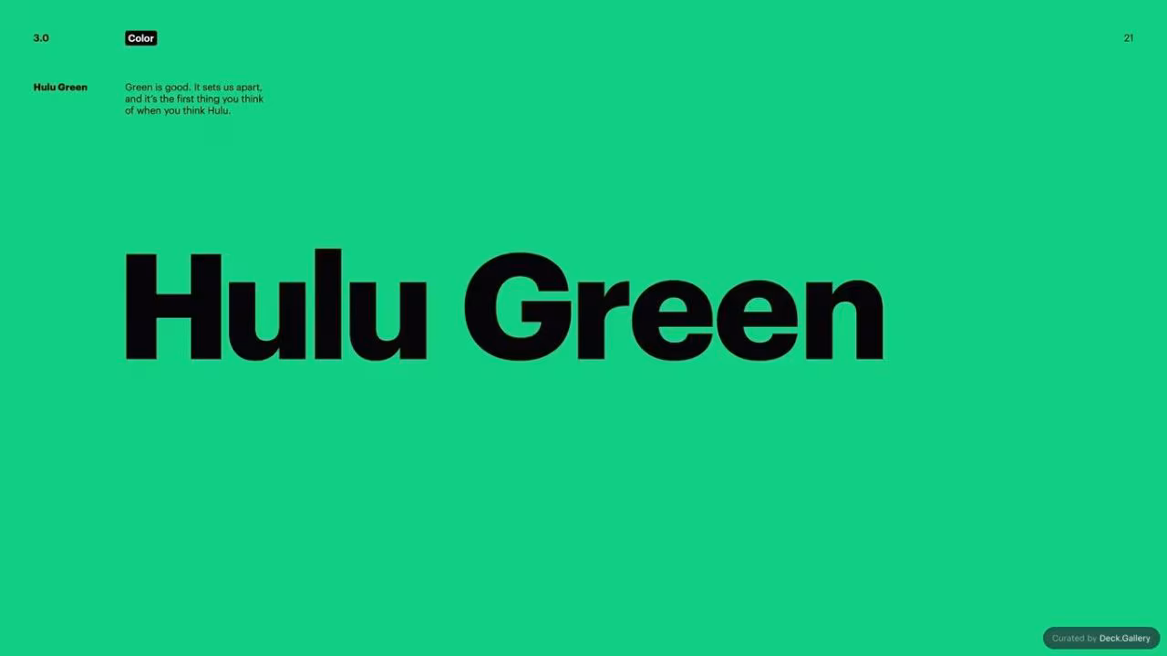 Hulu Brand Guidelines 2024, slide 21