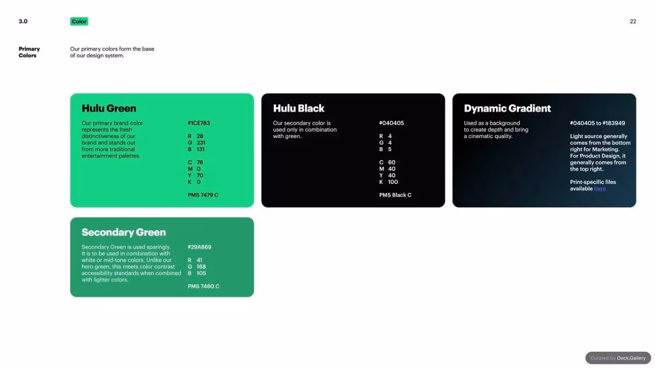 Hulu Brand Guidelines 2024, slide 22