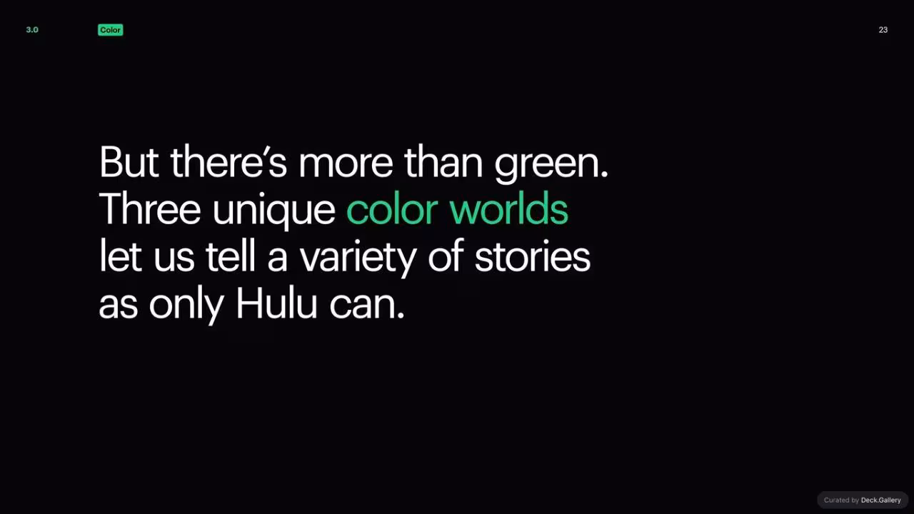 Hulu Brand Guidelines 2024, slide 23