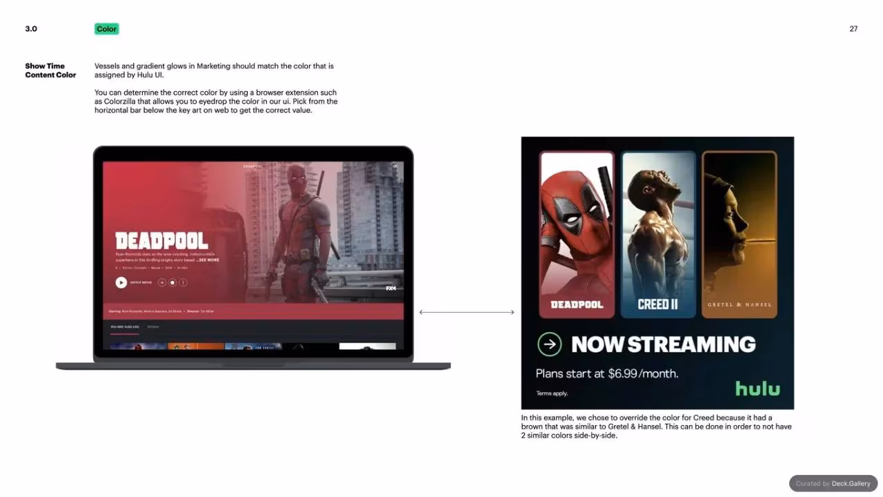 Hulu Brand Guidelines 2024, slide 27