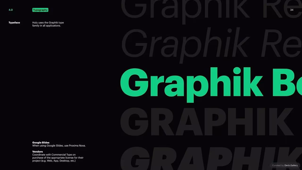 Hulu Brand Guidelines 2024, slide 34
