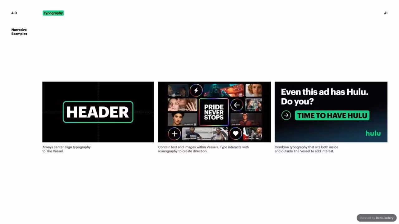 Hulu Brand Guidelines 2024, slide 41