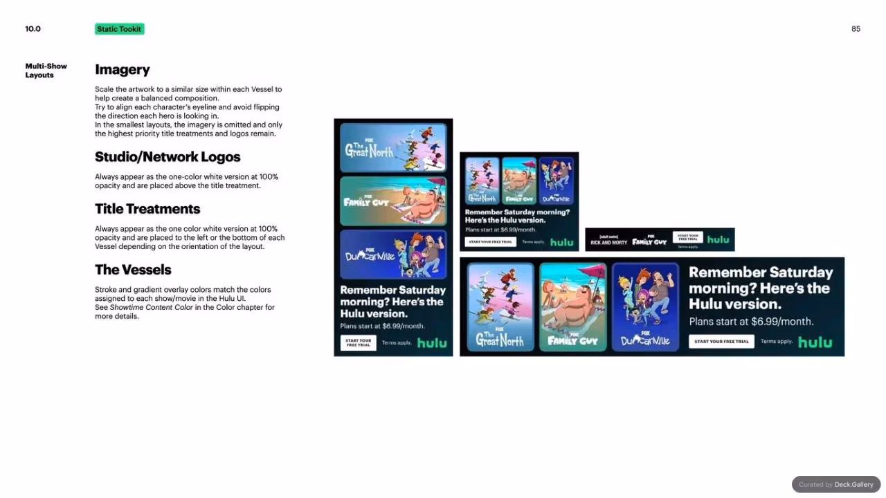 Hulu Brand Guidelines 2024, slide 85