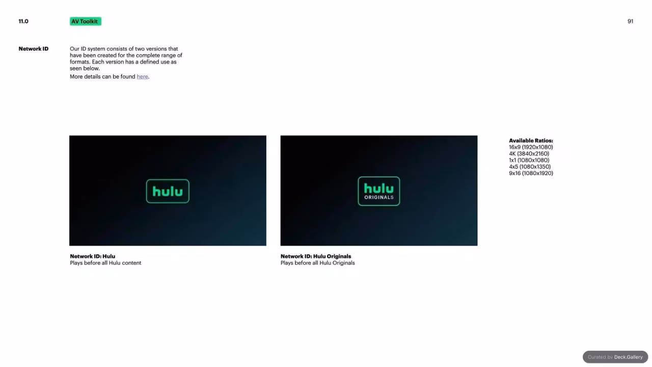 Hulu Brand Guidelines 2024, slide 91