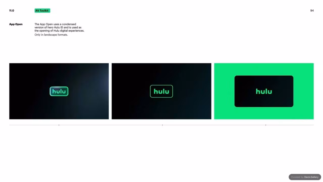 Hulu Brand Guidelines 2024, slide 94