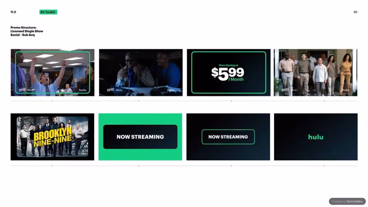 Hulu Brand Guidelines 2024, slide 95