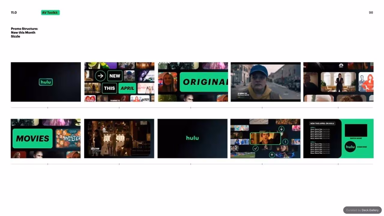 Hulu Brand Guidelines 2024, slide 98