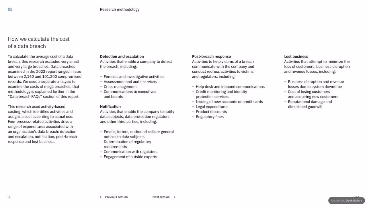 IBM Cost of a Data Breach Report 2023, slide 72