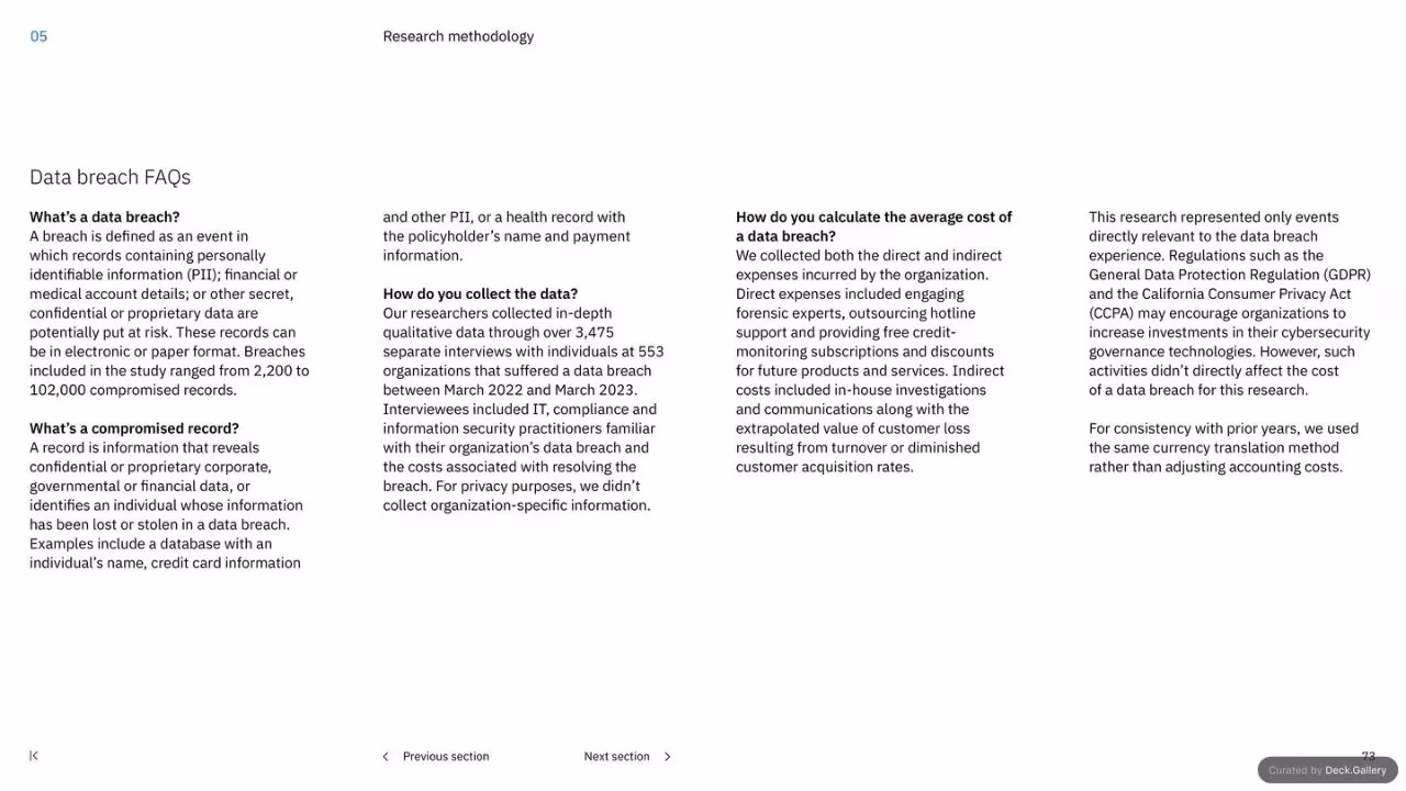 IBM Cost of a Data Breach Report 2023, slide 73