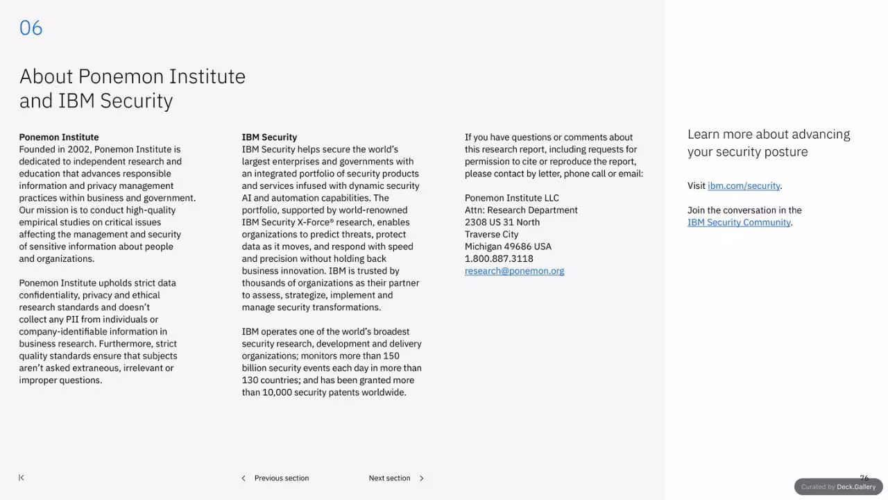 IBM Cost of a Data Breach Report 2023, slide 76