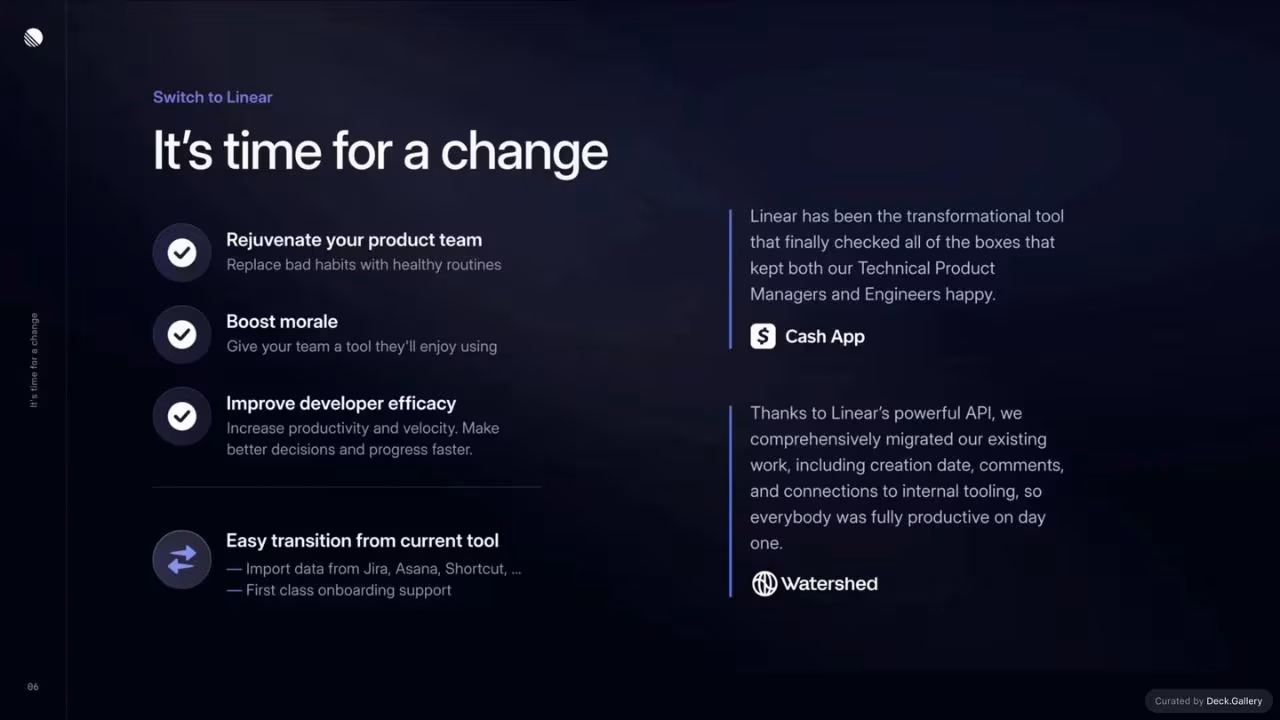 Linear Pitch Deck, slide 7