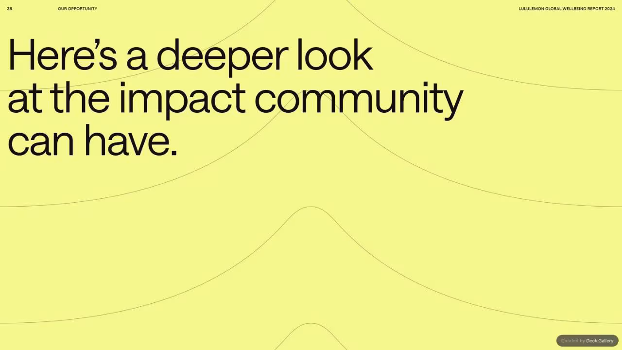 lululemon Global Wellbeing Report 2024, slide 38
