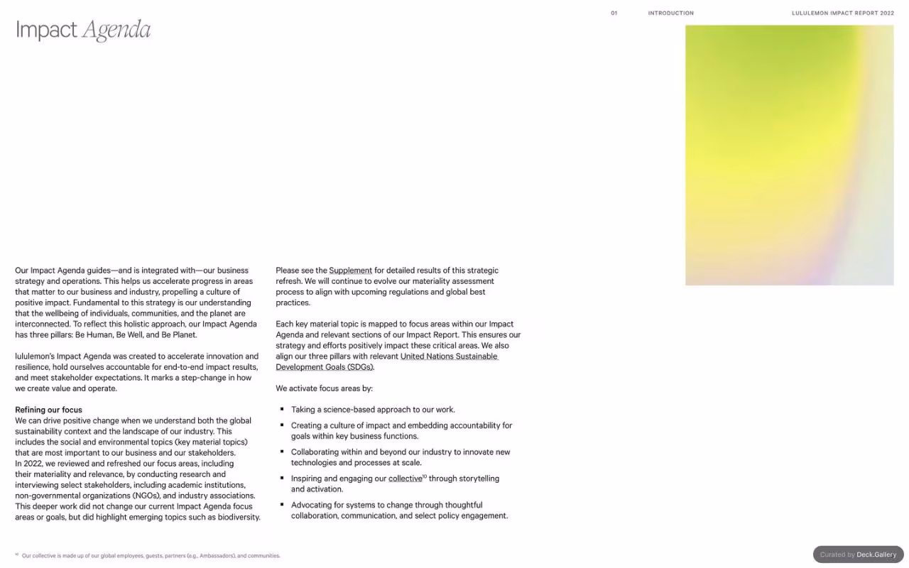 Lululemon Impact Report 2022, slide 10