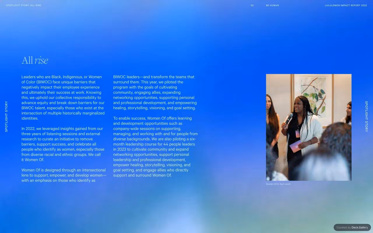 Lululemon Impact Report 2022, slide 23