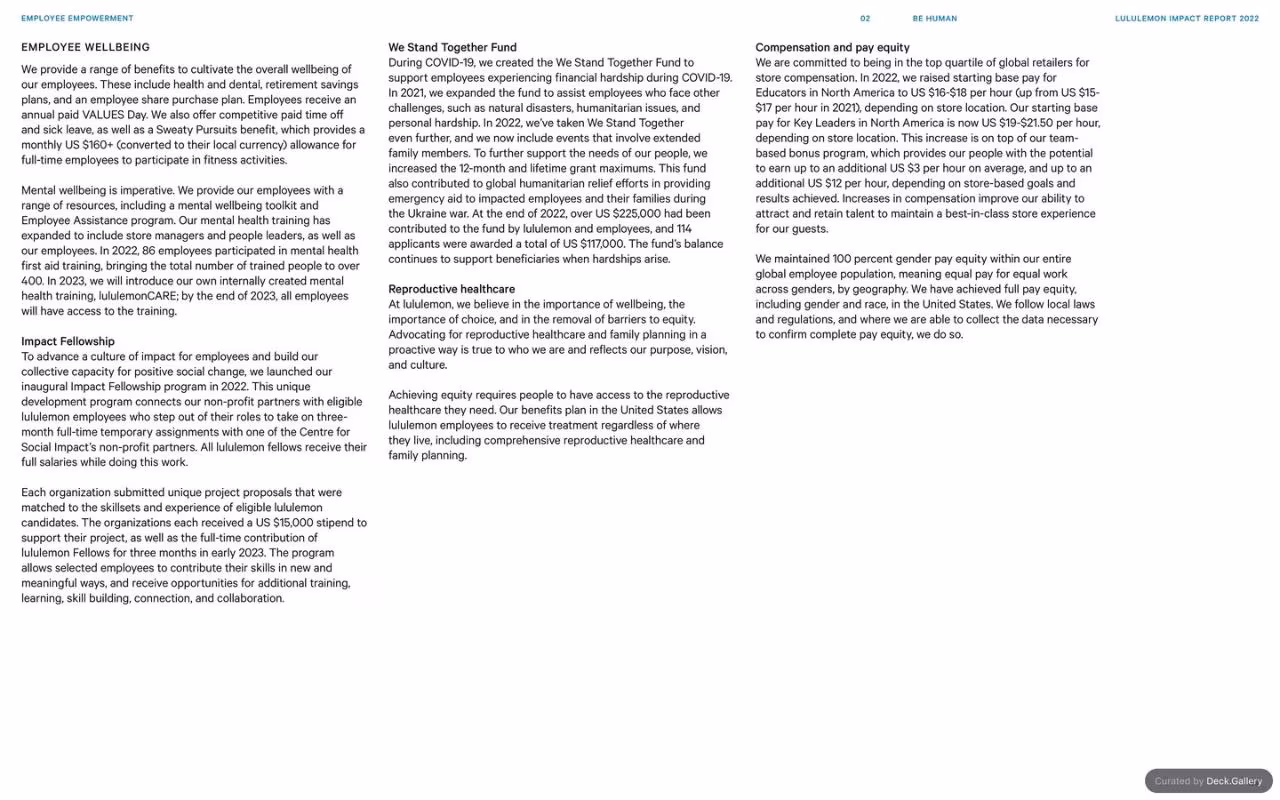 Lululemon Impact Report 2022, slide 29