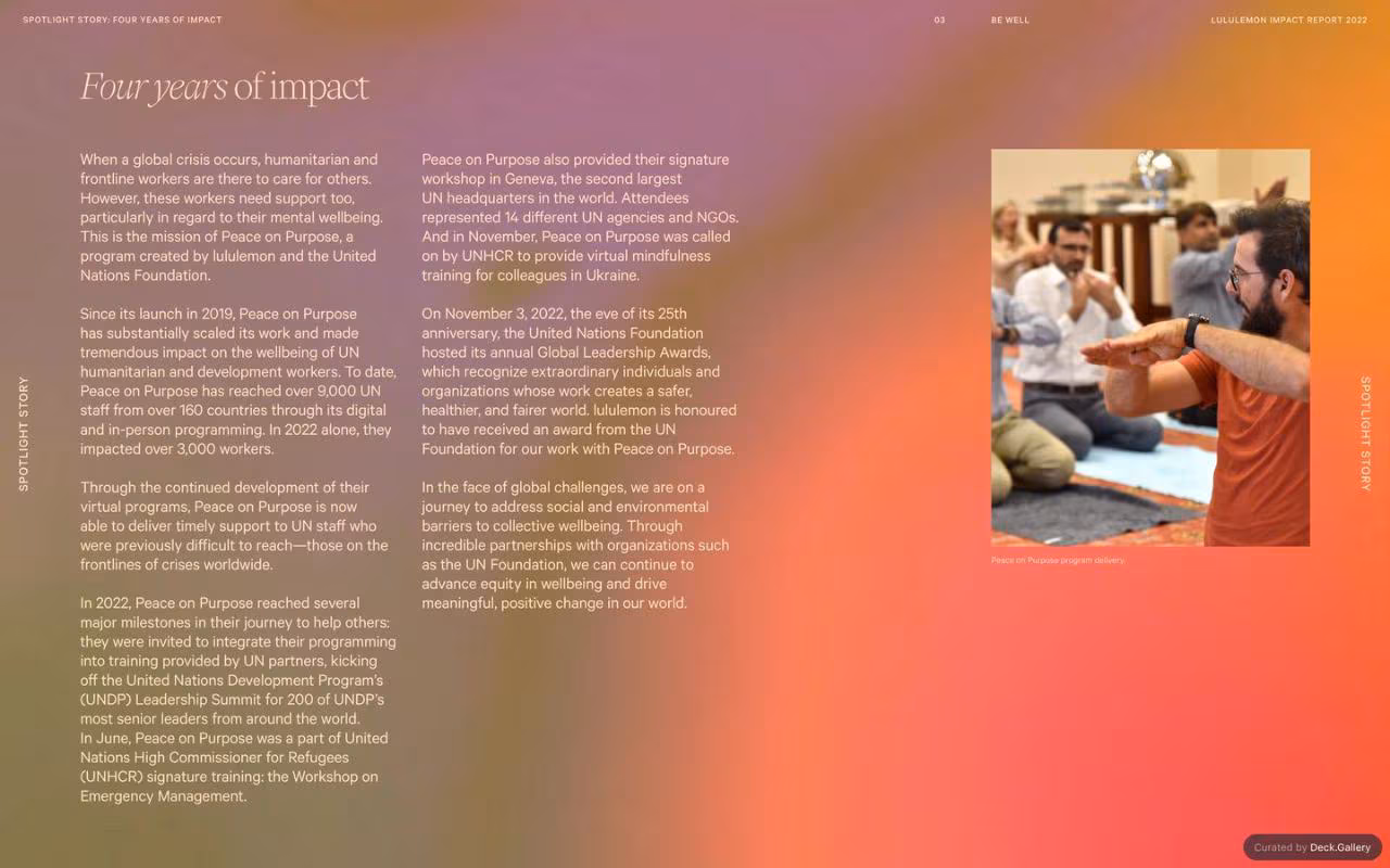Lululemon Impact Report 2022, slide 43