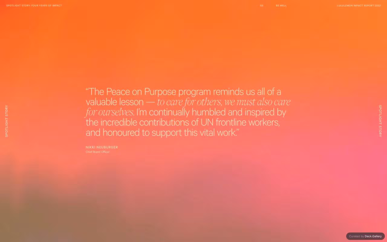 Lululemon Impact Report 2022, slide 44