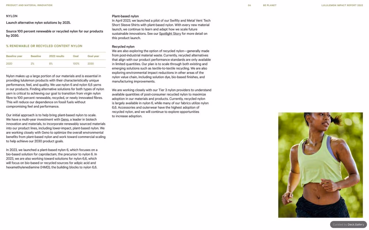 Lululemon Impact Report 2022, slide 58